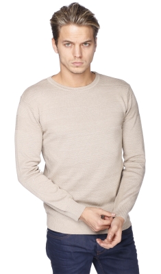 Beige kötött pulóver